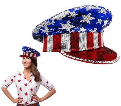 Iridescent Patriotic USA 4th of July American Flag Sequins  display picture 3