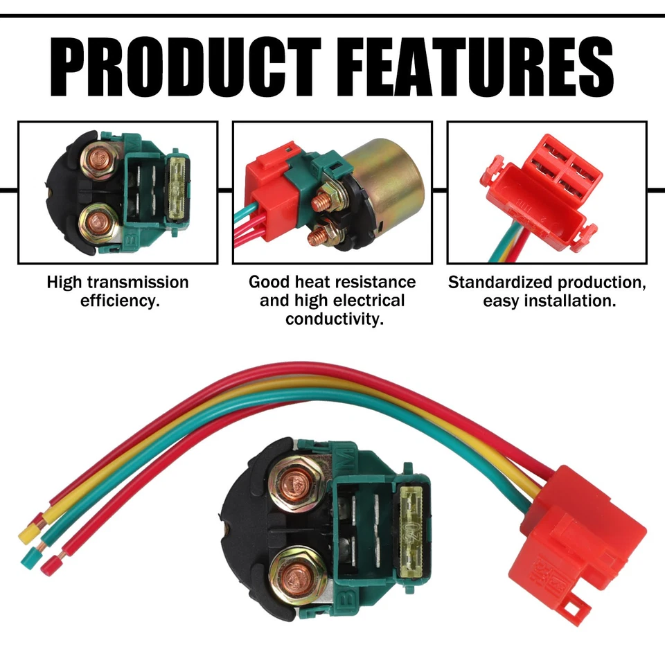 Solenoide relé de arranque + enchufe para KAWASAKI VULCAN VN800 VN1500 BAYOU KLF 220 250 Foto 4 de 4