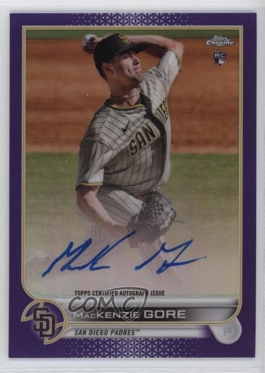 2022 Topps Chrome Rookie Purple Refractor 233/250 Mackenzie Gore #RA-MG Auto rs2