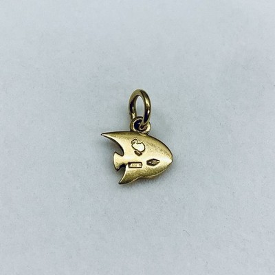 Designer Dodo By Pomellato 18k Yellow Gold Angelfish Pendant Charm 750 Italy