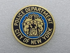 NYPD Self Stick Metal Insignia