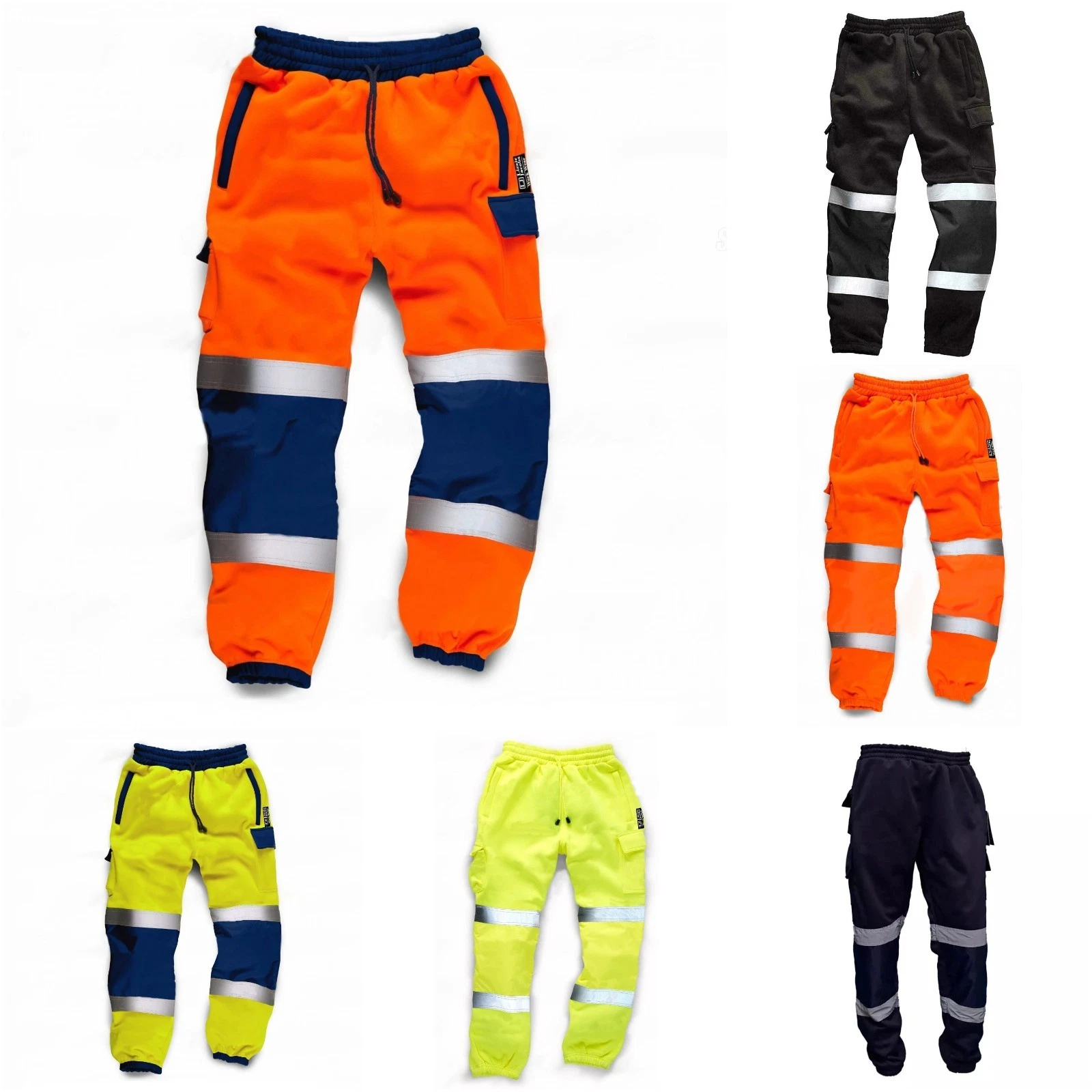 High Visibility Work Trousers Jogger Hi Viz Reflective Cargo Jogging Bottoms
Opens in a new window o