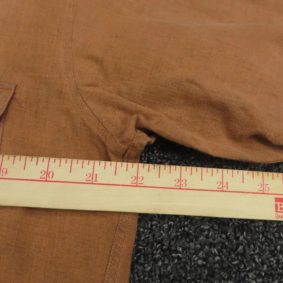 Camisa De Colección Perry Ellis Para Hombres Pequeña Abotonada Bolsillo Occidental Años 90 Informal Foto 4 de 4