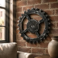 29cm Gear Decoration Retro Look Wall Decoration Antique Made for Bar, Cafe