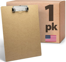 Recycled Wood Clipboard, Letter Size, Low Profile Clip, 9 X 12.5 Inches, Brown