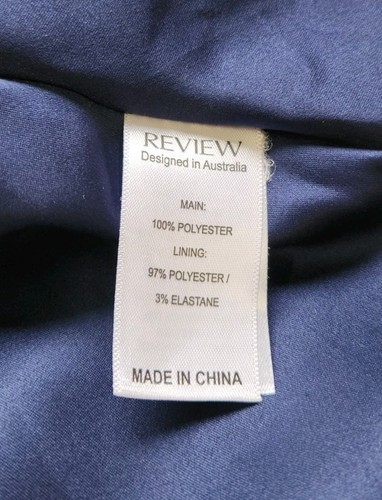 REVIEW - XS 8 Lemon Print FIT & FLARE DRESS V Ruffle Neck Side Tie Easy Care #C4 - Picture 11 of 11