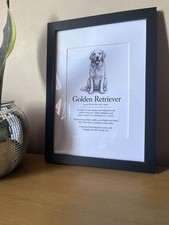 🐾 Dog Dictionary “Golden Retriever“ Print A4 Framed Wall Art