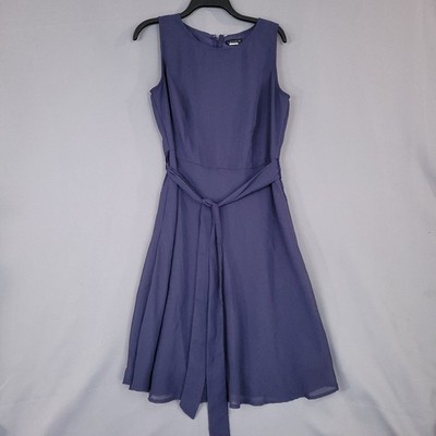 VENUS Women's Periwinkle Blue A-Line Dress Size 10 Sleeveless Belted | eBay