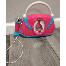 2016 TROLLS ROCK N TROLL BOOMBOX WITH MIC DREAMWORKS SING ALONG