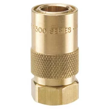 Parker Pc500 Hydraulic Quick Connect Hose Coupling, Brass Body, Sleeve Lock,