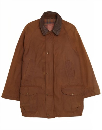 Michael Mortell Mens Waxed Cotton Jacket UK 40 Large Brown Cotton AR01