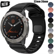 22/26MM Quick Release Silicone Watch Band Strap For Garmin Fenix 3 HR 5X 7X Pro