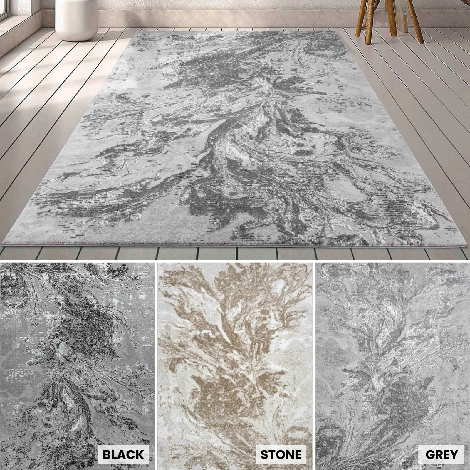 Modern Area Rugs Abstract Living Room Rugs Grunge Textured