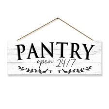 Rustic Pantry Signs Wall Decor: Farmhouse Kitchen Wall Art 6" x 14.5" Canvas ...