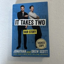 SIGNED: It Takes Two Book Jonathan & Drew Scott The Property Brothers HC