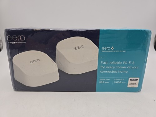 eero - 6 dwupasmowych siatek Wi-Fi 6 System (2-pak) - biały