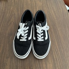 Vans Old Skool Shoes Womens Size 7 Black White Classic Skateboard Sneaker W/BOX