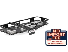 Titan Ramps 60" x 20" Hitch-Mounted Steel Cargo Carrier Basket - 500 lb. Capa