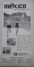 1963 Swimmers In Mexico The Friendly Land Travel Vintage Ad 