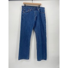 Levi's 505 Regular Fit Straight Leg Mens Jeans 36x30 Blue Denim Medium Wash