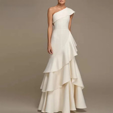 Elegant Mermaid Evening Dresses Muti-layer Floor Length Prom Dresses Party Gowns