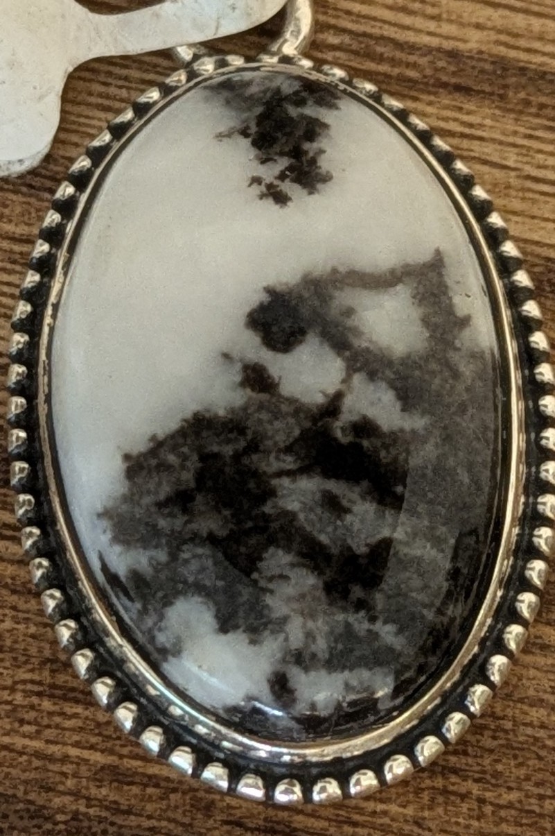 Zebra Jasper Oval Pendant – Solid 925 Sterling Si… - image 4