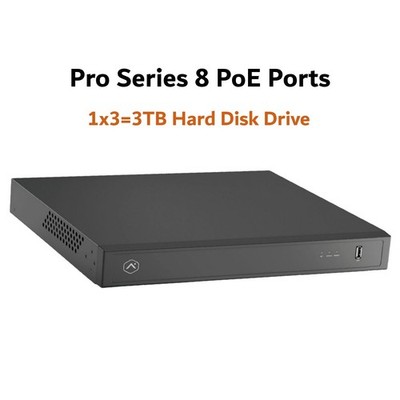 Pro Series 8-Channel Stream Video Recorder With POE CSVR with 1x3TB hard drive