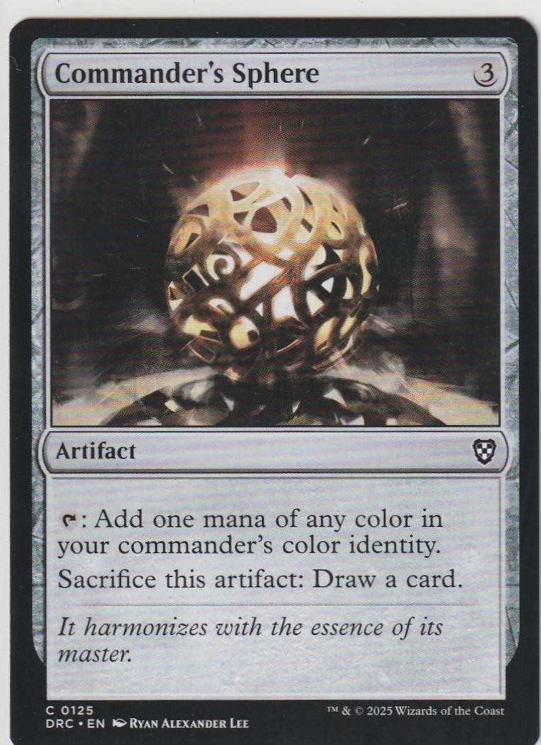 Commander's Sphere 125 Common Commander: Aetherdrift Magic: The Gathering NM
