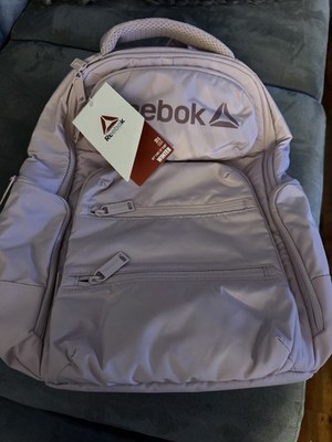 Reebok 21L Backpack Winter Lavender Water Resistant Laptop School Gym NWT
