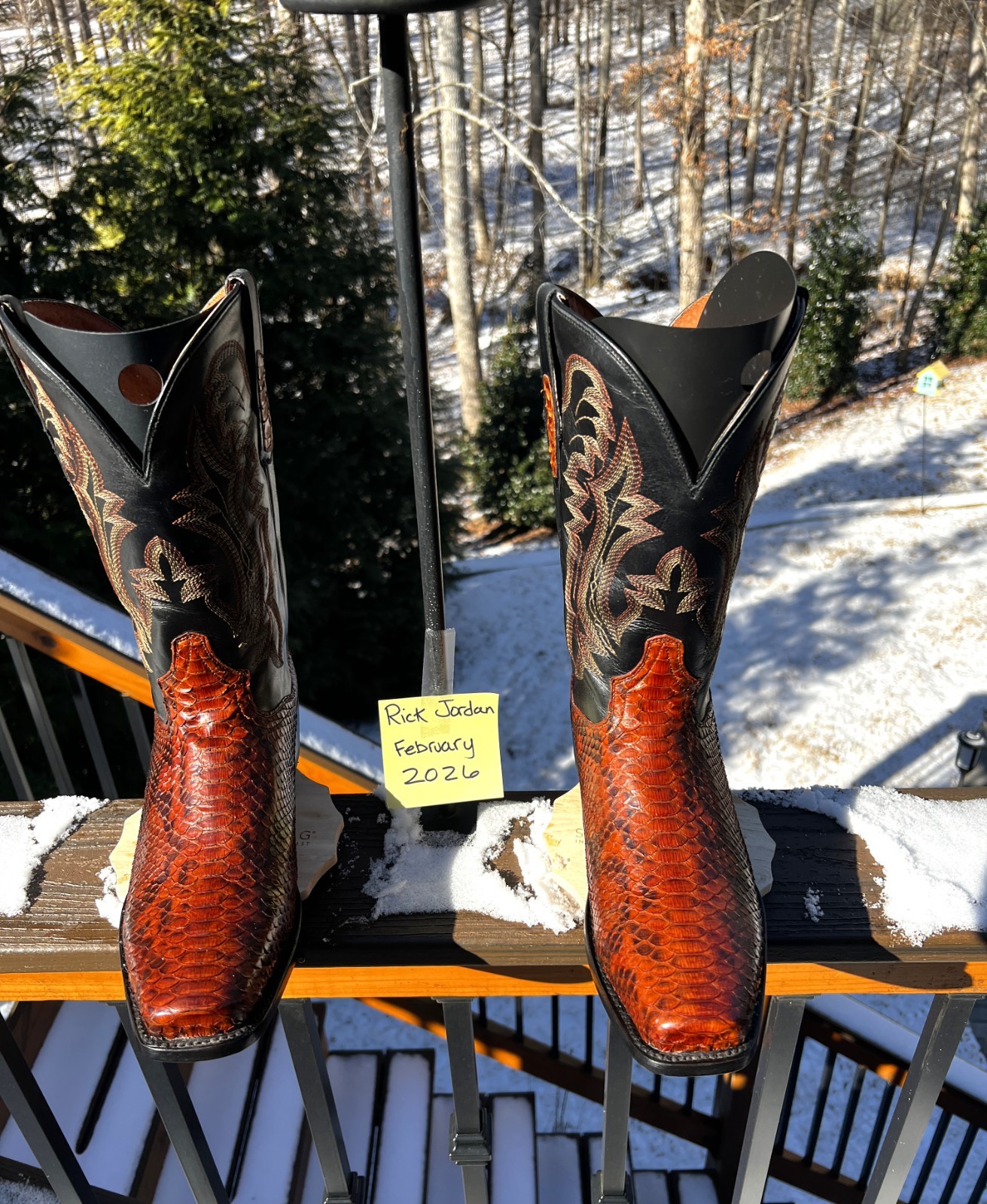 Dan Post Rustic Exotic Python Cowboy Boots in men… - image 2