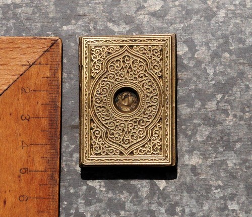 brass ornament bookbinding hot foil stamp embossing plate Art Nouveau leather ._