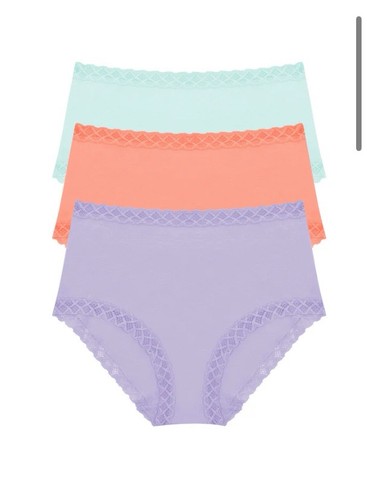 NATORI Bliss Full Brief 3-Pack (Lilac Dream/Rosy Coral/Whipped Mint) NWT SMALL - Bild 5 von 5