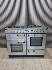 RANGEMASTER 110cm DUAL FUEL ⚡️🔥RANGE COOKER IN STAINLESS STEEL &BRASS 