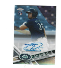 2017 DAN VOGELBACH TOPPS CHROME REFRACTOR ROOKIE AUTOGRAPH CARD 467/499. rookie card picture