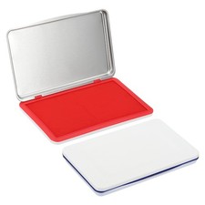 6x4Inch Stamp Pad, 2PcsWashable Craft Inkpad Clear Printing,Red/Blue