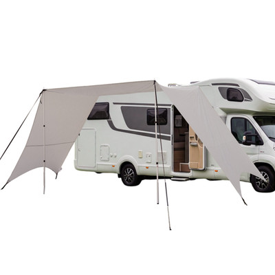 Sonnensegel 250x250 mit Seitenwänden für Wohnwagen Wohmobil Camping Alu 5000mm