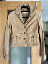 Karen Millen Women's Leather Jacket. Beautiful Butter Soft Leather. Size 10 VGC
