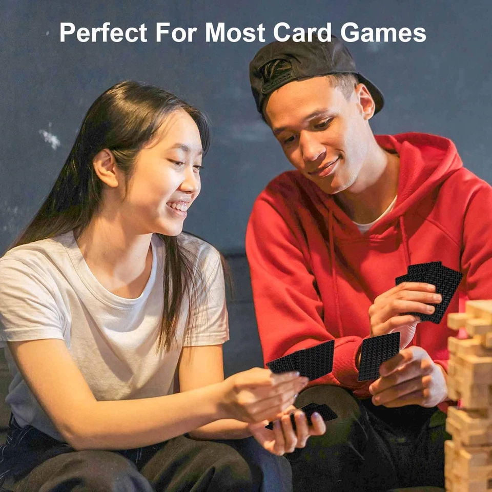 Carte Da Gioco Dal Negro Impermeabili in Plastica, 1 Mazzo Di Carte Da Poker Ner - Immagine 3 di 4