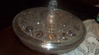 Vintage Federal Glass Candy Dish Clear Windsor Button/Cane Pattern MCM 1970s
