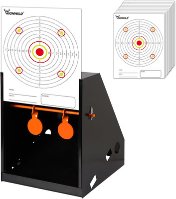 Highwild BB Trap Target (Airgun Only) with 10Pcs 7'' X 9'' Paper Targets and 2 Spi