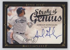 2008 Upper Deck Masterpieces Stroke of Genius Adrian Gonzalez #SG-AG Auto 1tc9