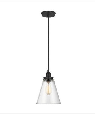 Visual Comfort Studio Sean Lavin P1347MBK Baskin 1 Light 9 inch Cone Pendant