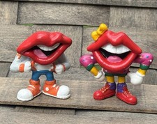 Lot of 2 Vintage 1980s Applause Tang Lips General Foods PVC Figures
