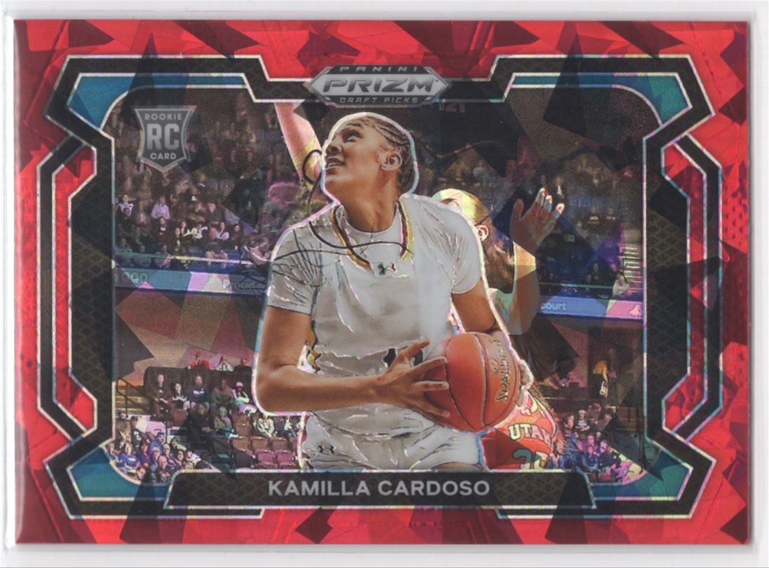 #59 2024-25 Prizm Draft Picks Red Ice Variation Kamilla Cardoso Rookie