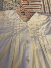Crisp White Vintage Cotton Baby Dress