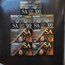 5 TDK SA90, 2 SA 100 Type II High Position Blank Audio Cassette Tape NEW