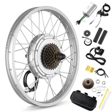 Xcceries 20"/24" Bicycle Conversion Motor Kit Front/Rear Wheel, Bike Wheel Light