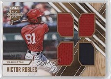 2017 Elite Extra Edition Quad Materials Holo Gold 42/99 Victor Robles 16kt