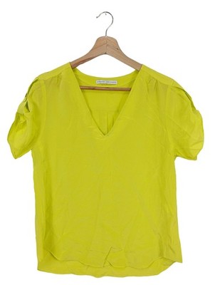 AMANDA UPRICHARD Kurzarm-Bluse Damen Bluse Gr. DE 38 blassgelb Casual-Look