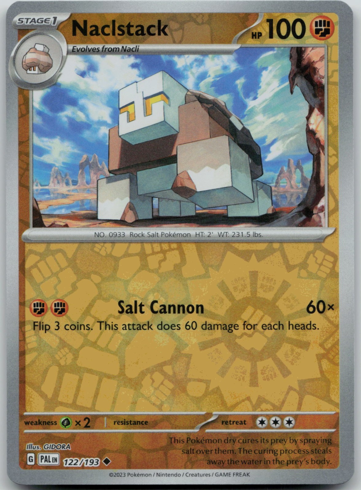 Naclstack 122/193 Reverse Holofoil (HR) SV02: Paldea Evolved - NM